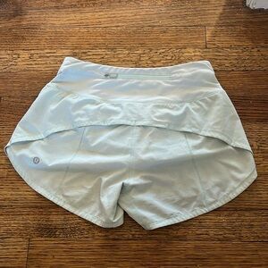 Lululemon High Rise Speed Up Shorts|| Size 2|| 2.5”|| In Mint Green Color